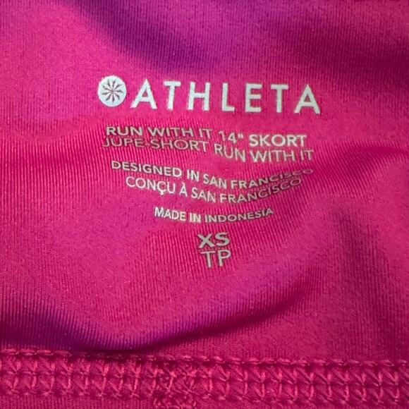 Athleta Woman’s Run With It 14" Skort Size Large Exotic Fuchsia Size XS - Picture 6 of 10